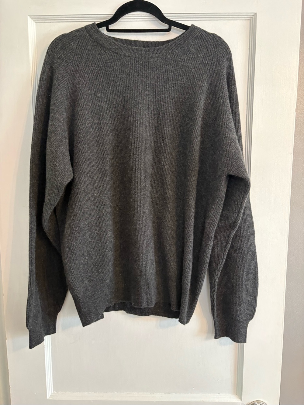 Daniel Cremieux Men's Crewneck 100% Cashmere Charcoal Gray Sweater Size XL
